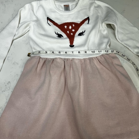 Gymboree White and Pink Fox Sweater Dress - Picture 5 of 8